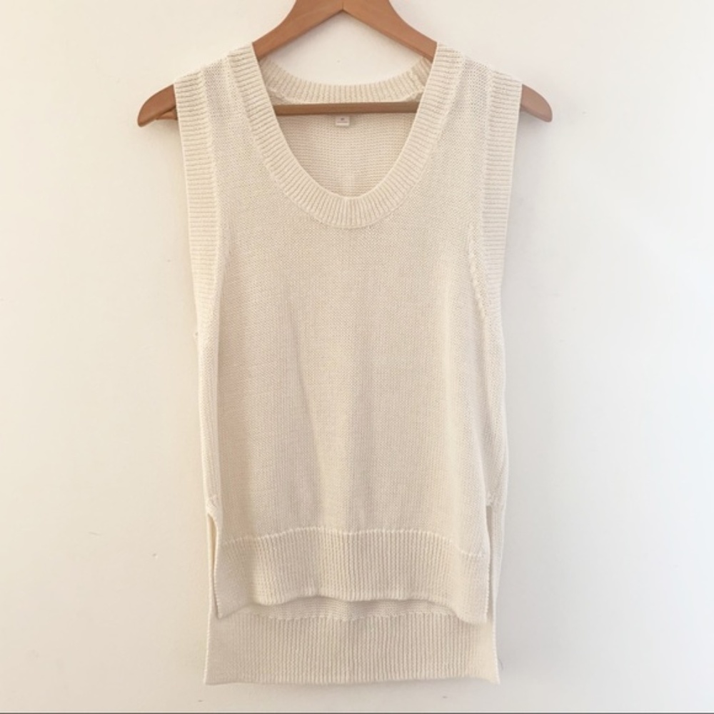 NEW Gap Sleeveless Sweater Tunic Cream XS